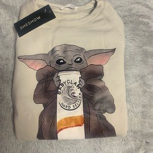 NWT Yoda white claw sweatshirt